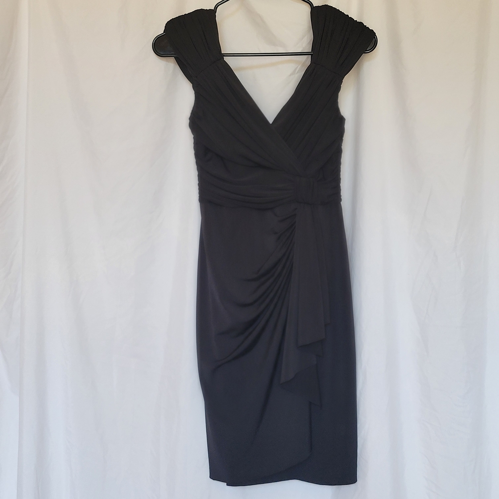 White House Black Market Black Ruched Sheath Mini Dress